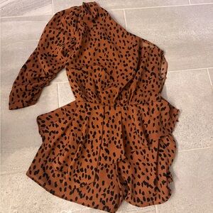DO+BE Animal Print Dress in Brown and Black ROMPER